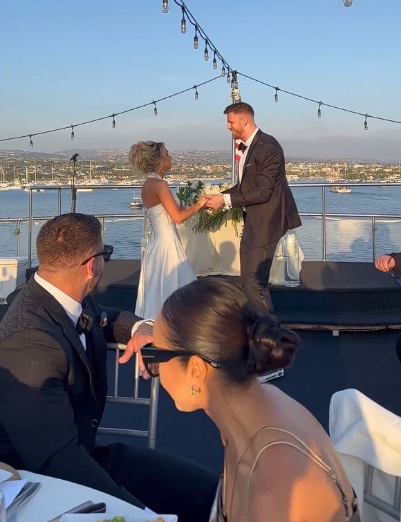 They tied the knot on a yacht in Newport Beach, California, in front of family and friends
