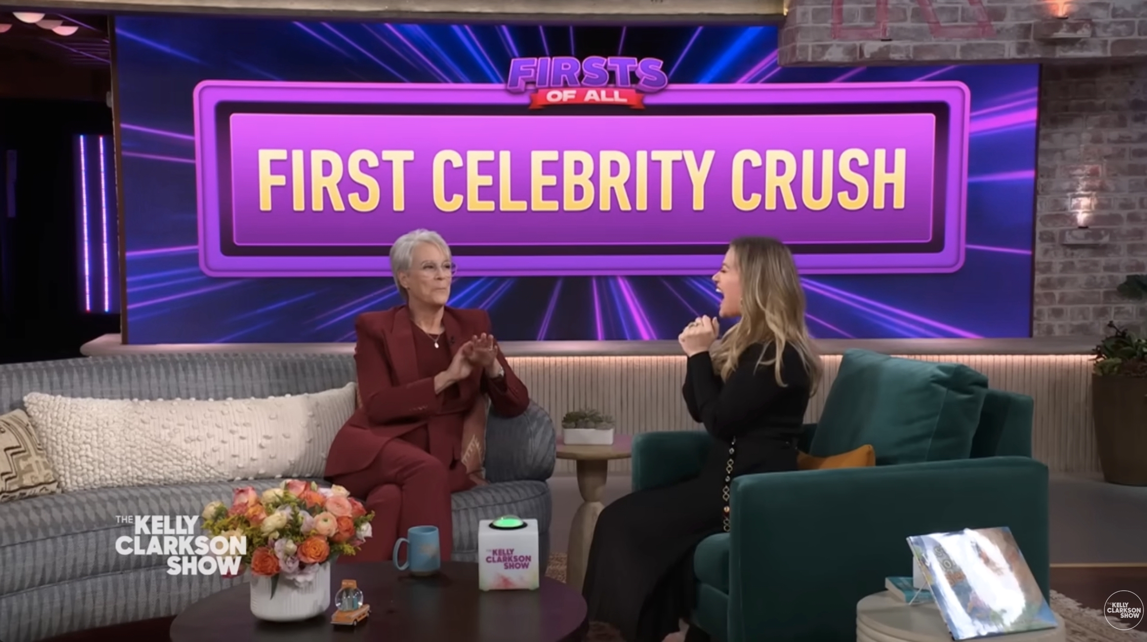 Kelly revealed to Jamie Lee Curtis that her first celebrity crush was Steven Tyler