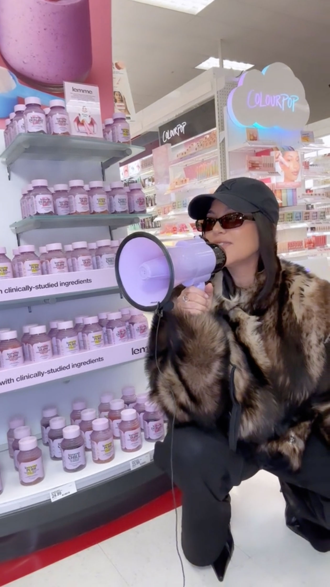 Kourtney went to a Target location to help promote her new collaboration