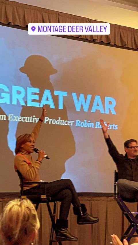 Robin is executive producing the film The Great War for the History Channel, which premieres on February 4