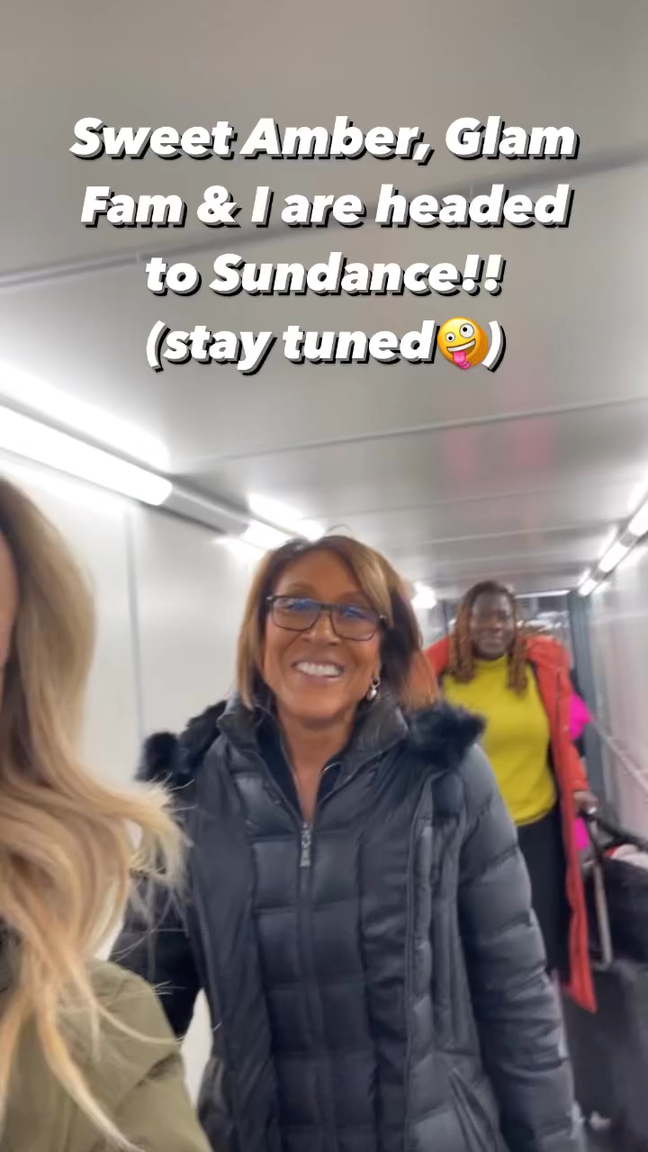 Robin revealed that she was heading to the Sundance Film Festival on Friday with her wife, Amber, and her makeup team