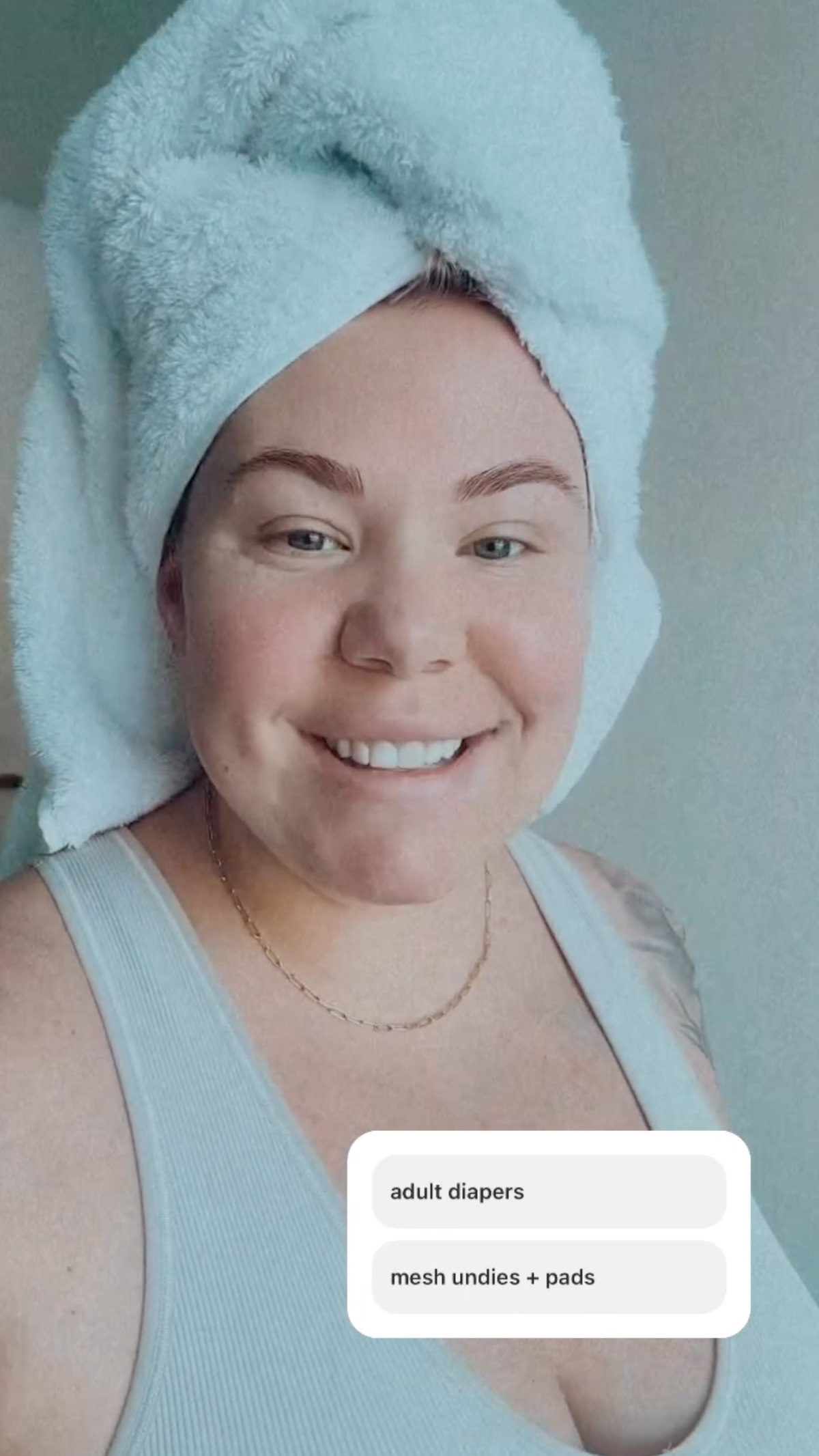 Kailyn revealed in her Instagram Stories that pregnant women who are going to give birth should wear adult diapers