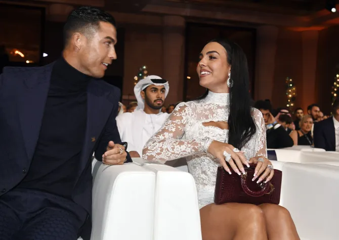 She accompanied Cristiano Ronaldo to the Globe Soccer Awards