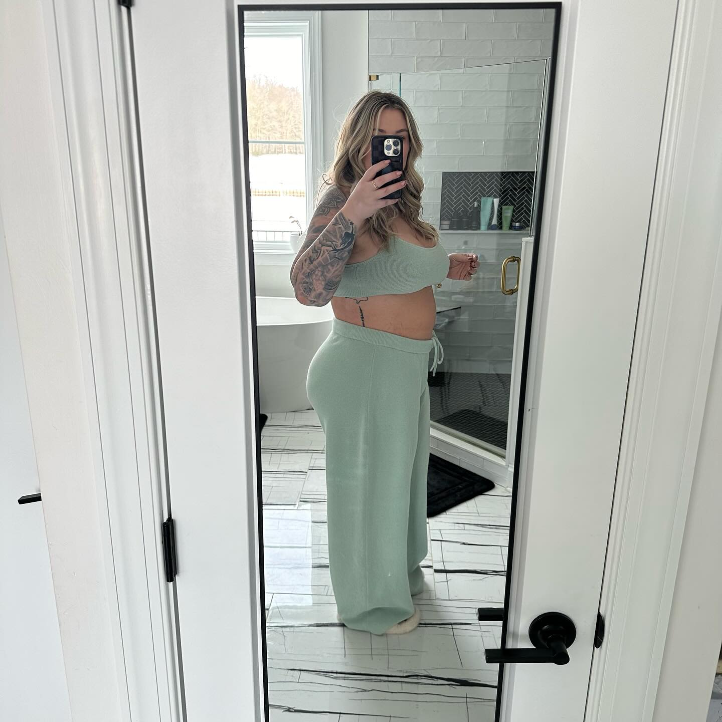 The former Teen Mom took to her Instagram account on Tuesday to showcase her 'favorite post-partum loungewear'