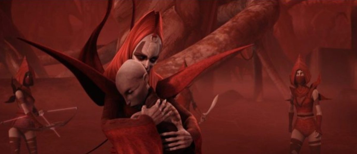 Asajj Ventress joins the Nightsisters of Dathomir in The Clone Wars animated series.