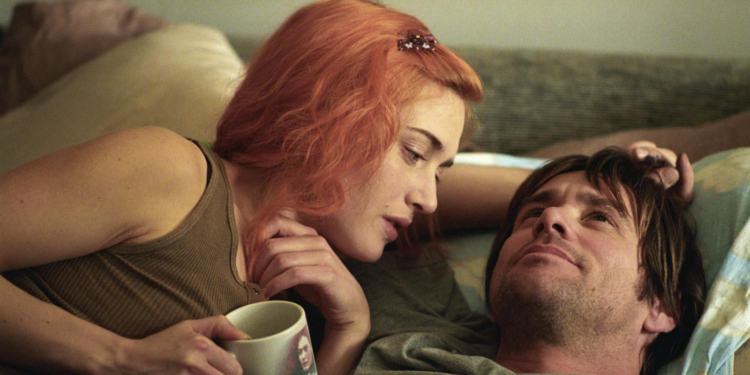 Jim Carrey and Kate Winslet in Eternal Sunshine of the Spotless Mind (2004) - Movies to Avoid If Single