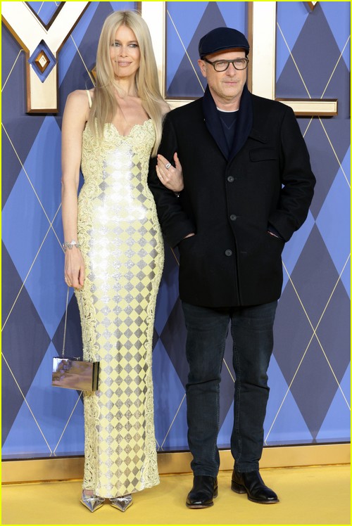 Director Matthew Vaughn and wife Claudia Schiffer at the Argylle premiere