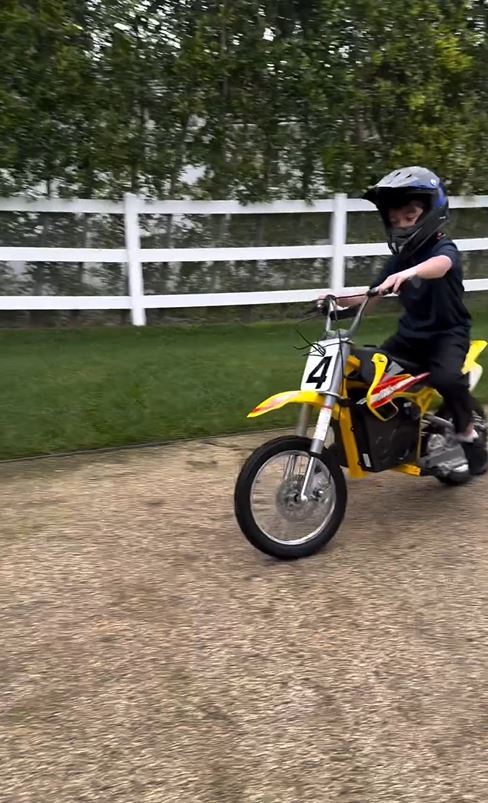 The Hulu star filmed Reign on a dirt bike, but a fan wondered why he wasn't in school