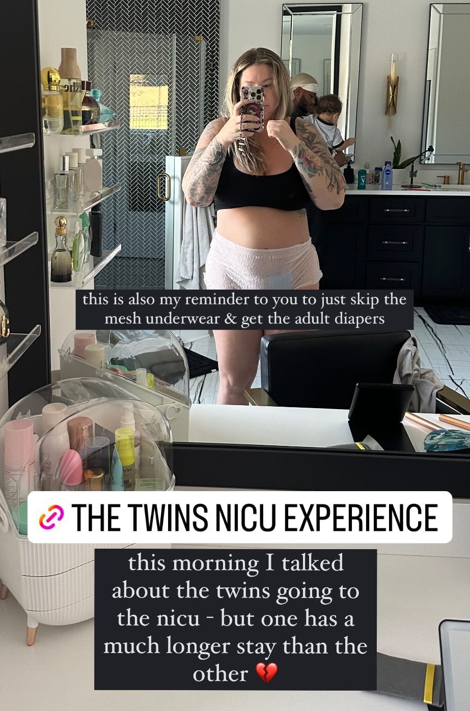 Kailyn encouraged mother-to-be's to 'skip the mesh underwear & get the adult diapers'