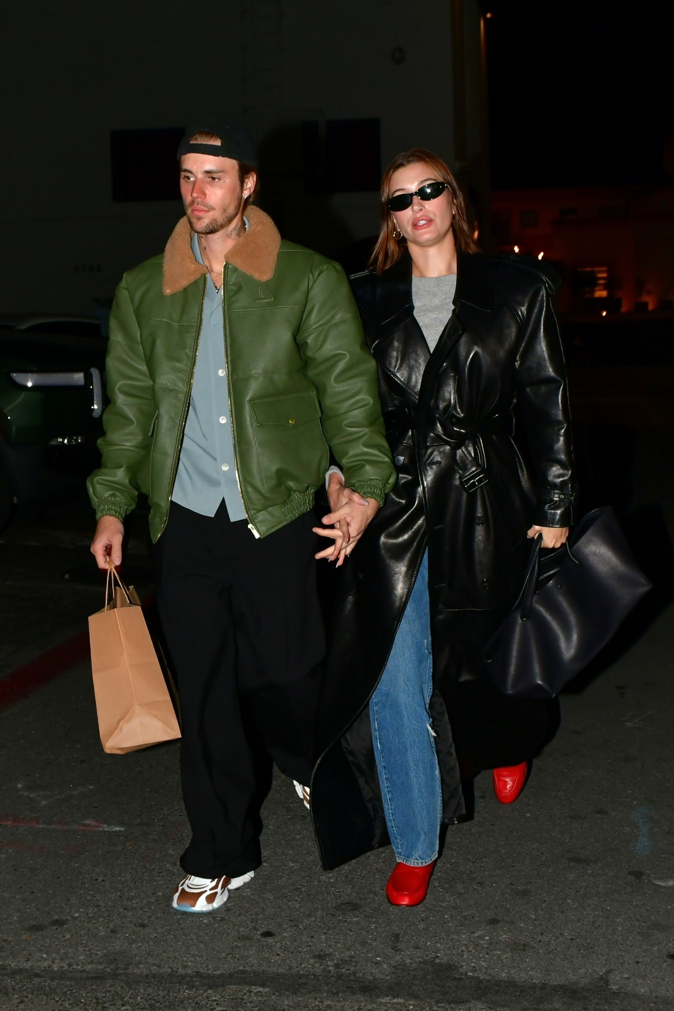 The couple were seen holding hands as they left the Italian restaurant Funke in Beverly Hills, California
