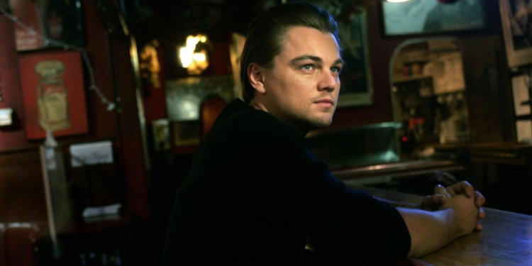 Leonardo DiCaprio sits at the bar at Dan Tana’s Restaurant 