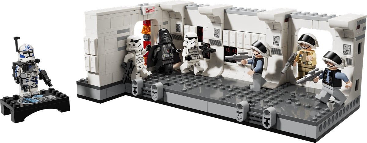 The LEGO boarding the Tantive IV 25th anniversary set.