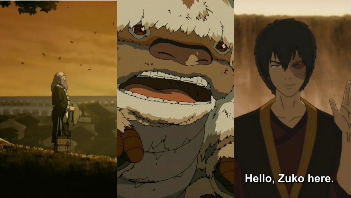 best avatar the last airbender episodes honorable mentions, Iroh, Appa, and zuko moments