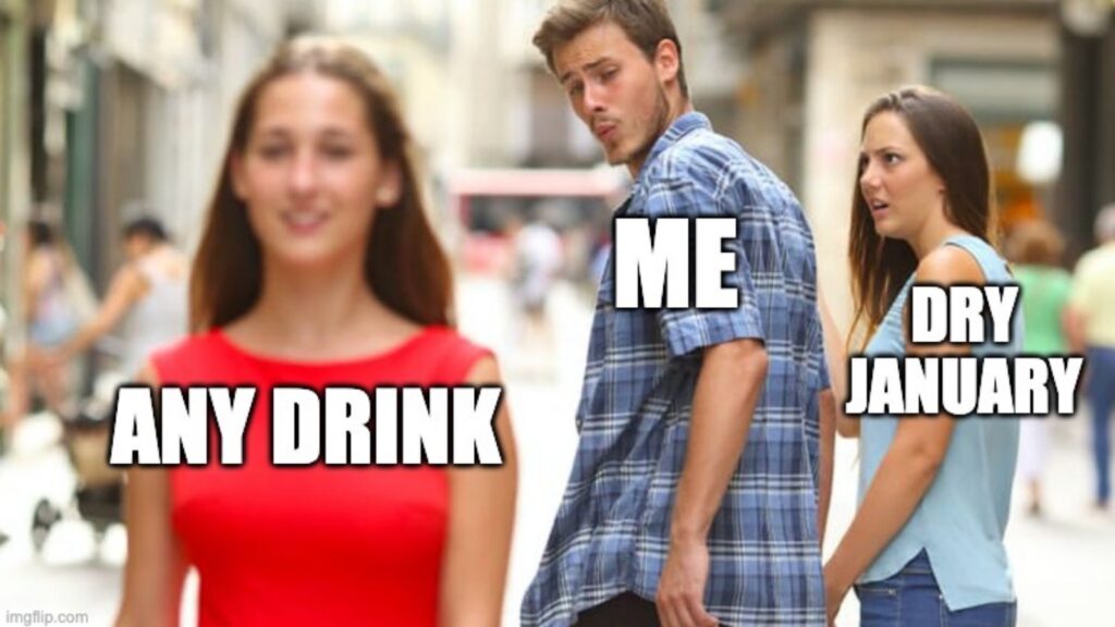 Dry January meme