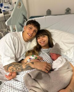 Alejandro Garnacho and his girlfriend Eva Garcia welcomed their first child into teh world last October