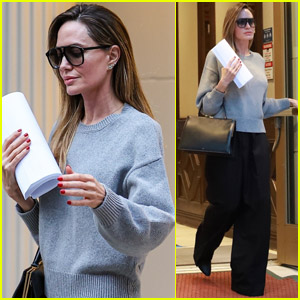 Angelina Jolie Heads Out After Visiting a Friend in L.A.