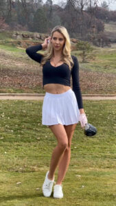 Golf influencer Bri Teresi rocked a racy outfit for her latest social media post on Monday