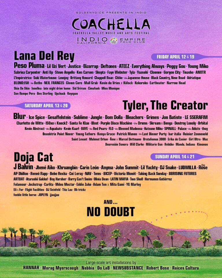 Coachella 2024 Headliners Lana Del Rey, Tyler, the Creator, and Doja