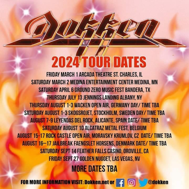 DOKKEN Announces 2024 Tour Dates Cirrkus News