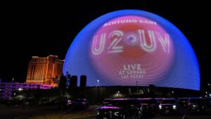 The Sphere Las Vegas U2 Drone