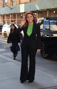 Duchess of York Sarah Ferguson seen arriving for an appearance on the View in New York City