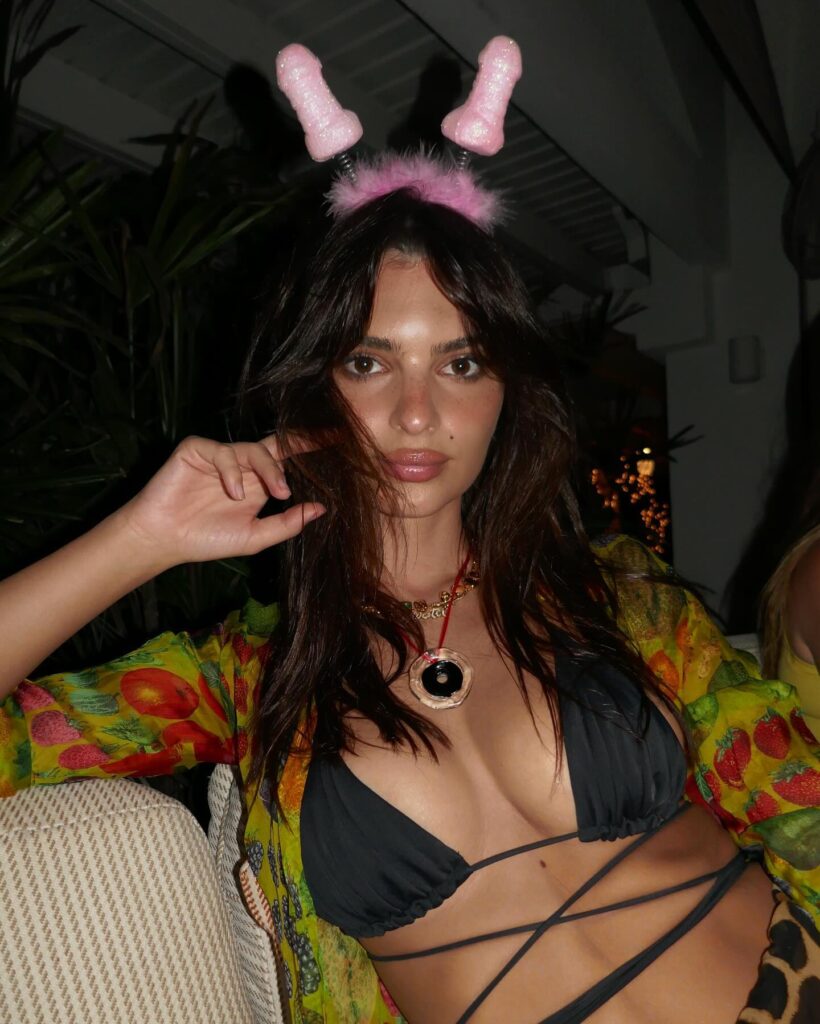 Emily Ratajkowski had her fit body on display in a recent photo dump on Instagram