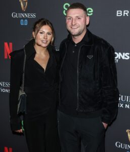Rugby stars including Scotland's Finn Russell and his partner Emma Canning came out in force for the premiere of the new Six Nations Netflix documentary this week