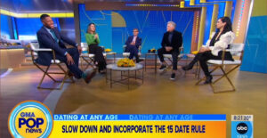 A dating expert appeared on Good Morning America on Friday to talk about rules of dating and said that a couple should not go exclusive until they have had 15 dates over the span of three months