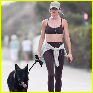 Gisele Bundchen Looks Fit While Taking Her Dog for a Walk in Miami Beach