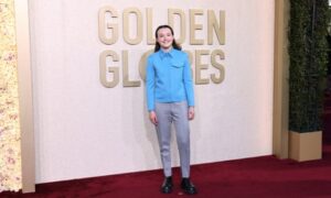 Bella Ramsey attends the 81st Annual Golden Globe Awards.