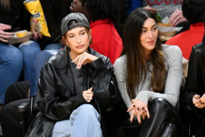 Hailey Bieber ditched Justin in favor of three gal pals for an LA Lakers game on Monday