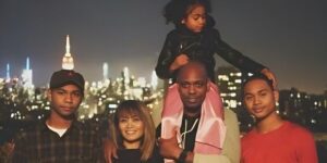 Dave Chappelle with his family