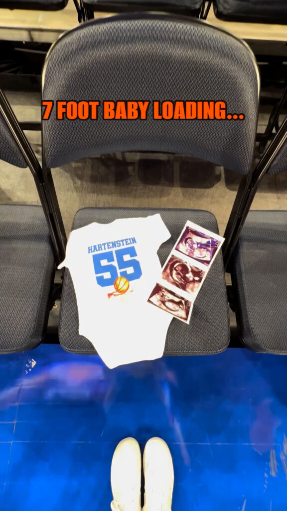 Isaiah Hartenstein, center for the New York Knicks, and his wife announced they have a baby on the way