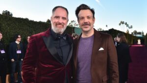 Jason Sudeikis and Brendan Hunt at the Golden Globes