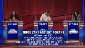 Last Thursday, Final Jeopardy! was in search of 'Antony and Cleopatra'