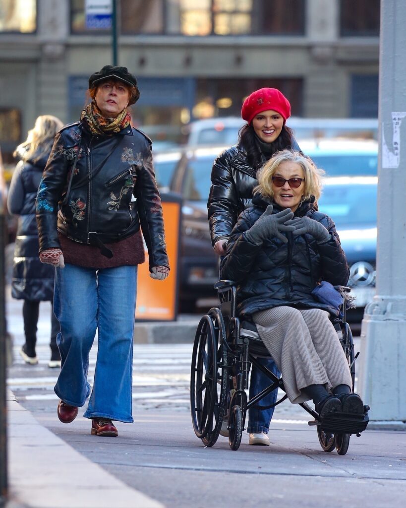 Jessica Lange was spotted in a wheelchair alongside Susan Sarandon