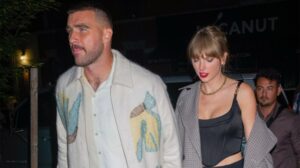 Travis Kelce Taylor Swift leaving SNL after party