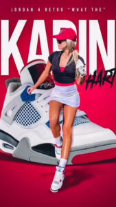 Karin Hart stunned fans as she donned a racy outfit and posed for a sultry social media ad