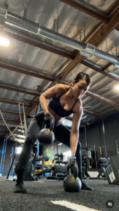 Karrueche Tran in Two-Piece Workout Gear Shares Kettlebell Workout
