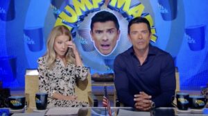 Kelly Ripa admitted that she was distracted as she suffered a beauty blunder on Live