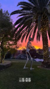 Kourtney Kardashian shared a snap of the stunning sunset at her Calabasas mansion