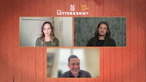 Letterkenny interview with Michelle Mylett and Dylan Playfair