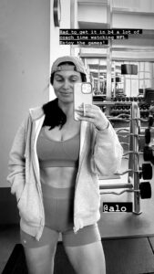 Molly Qerim showed off herself at the gym while wearing no makeup