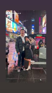 Olivia Dunne and Paul Skenes pose for a picture in New York City.
