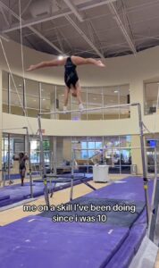 Olivia Dunne has wowed fans with her latest training video ahead of the new NCAA Gymnastics season