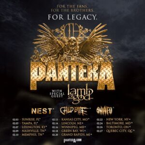 PANTERA And LAMB OF GOD Announce Additional Support Acts For February 2024 North American Tour