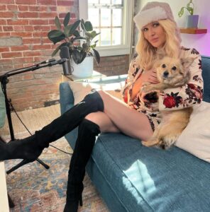 Brandi Glanville posted new pictures from her podcast studio