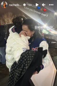 NFL wives Rachel Bush and Amanda Hyde shared an emotional moment after the Bills lost to the Chiefs