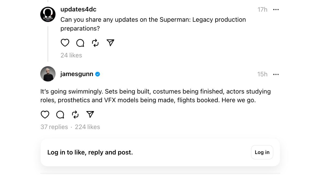 Superman legacy pre production update