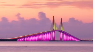 Sunshine Skyway Bridge in south Tampa Bay